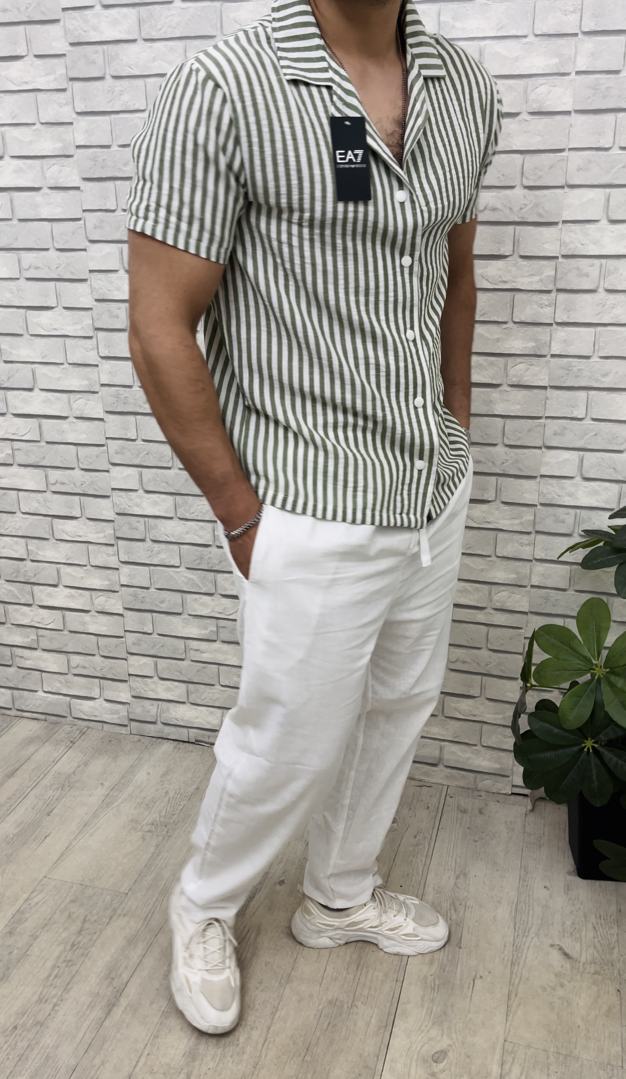 ensemble EA en lin a rayures - الصورة 12