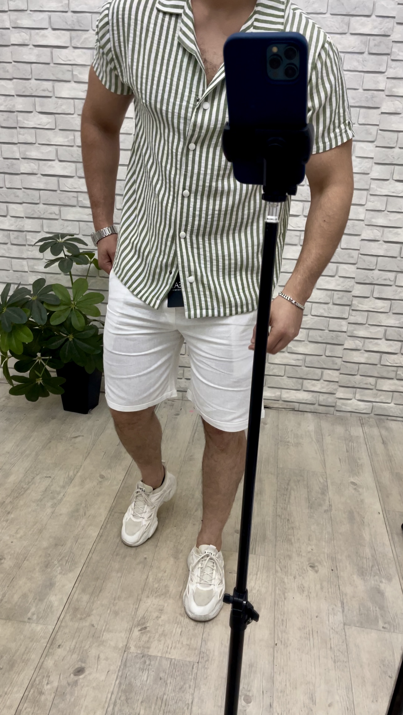 ensemble chemise short Armani en lin - الصورة 14