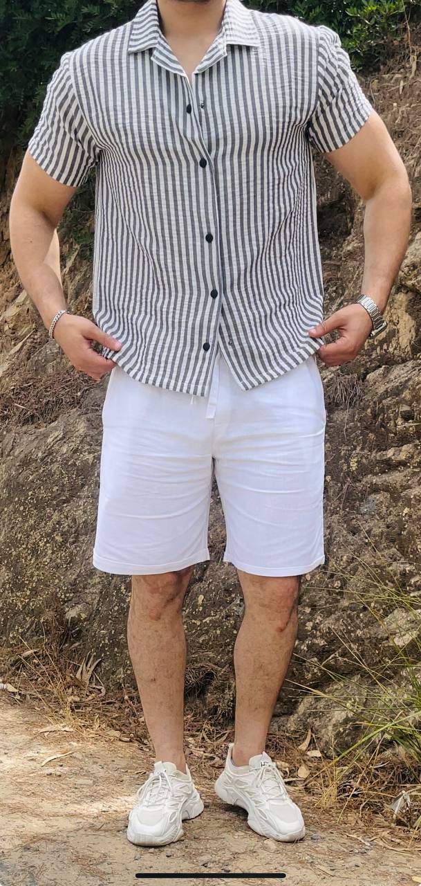 ensemble chemise short Armani en lin - الصورة 12