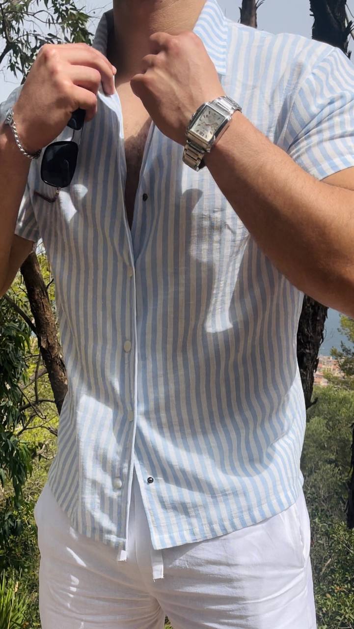 ensemble chemise short Armani en lin - الصورة 9